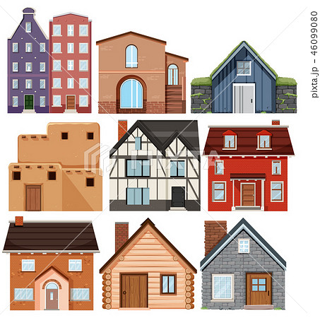 Set of different culture houses 46099080