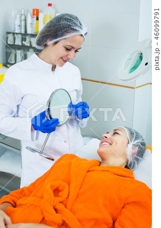 Woman after beauty procedures Woman after beauty procedures 46099791