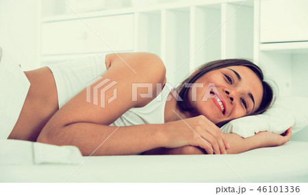 Woman lying poses 46101336