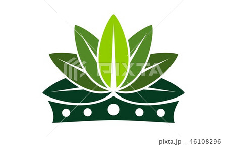 Leaf Crown Logo Design Template Vector Leaf Crown Logo Design Template Vector 46108296