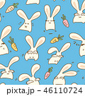 Funny rabbit seamless pattern background 46110724