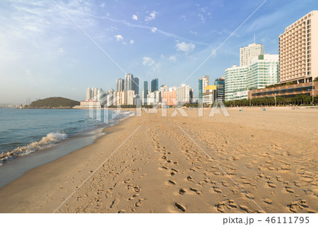 Haeundae beach in Busan, South Korea. 46111795