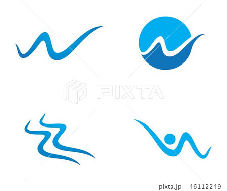Water Wave symbol and icon Logo Template 46112249