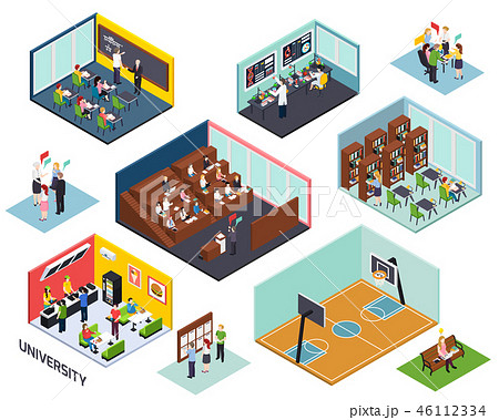 University Study Isometric Set  46112334