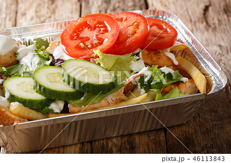 Delicious dinner Dutch kapsalon Delicious dinner Dutch kapsalon 46113843
