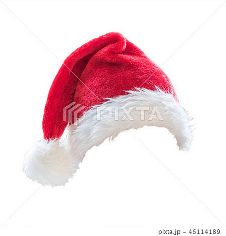 Santa Claus helper red hat costume isolated white 46114189