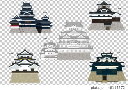 日本のお城　天守国宝5城 46115572