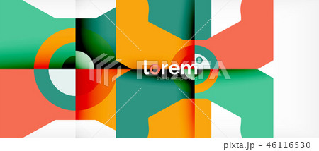 Colorful trendy geometric shapes background Colorful trendy geometric shapes background 46116530