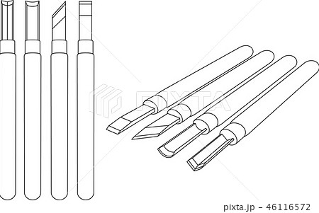彫刻刀のイラスト素材