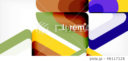 Colorful trendy geometric shapes background 46117128