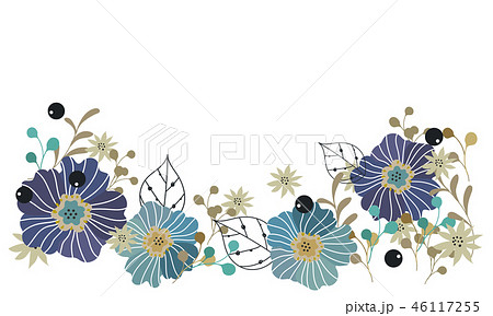 青い花の背景素材のイラスト素材 46117255 Pixta