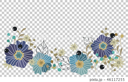 青い花の背景素材のイラスト素材