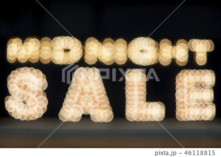 Midnight sale background. Brightly colored vintage advertising sign board with illumination Midnight sale background. Brightly colored vintage advertising sign board with illumination 46118815