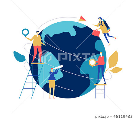 Global business - flat design style colorful illustration 46119432