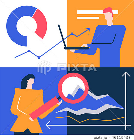 Data analysis - flat design style colorful illustration 46119433