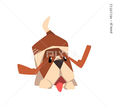 Happy beagle dog animal cartoon character vector Illustration on a white background Happy beagle dog animal cartoon character vector Illustration on a white background 46119512