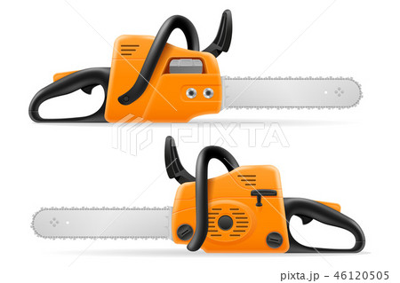 gasoline chainsaw vector illustration 46120505