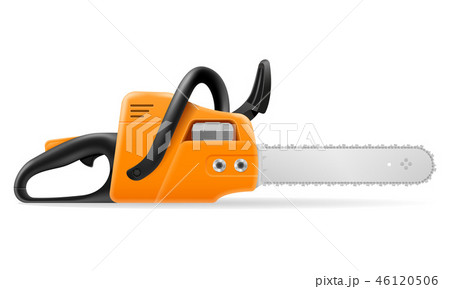 gasoline chainsaw vector illustration 46120506