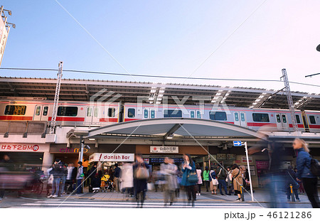 日本の東京都市景観 自由が丘駅などを望む 日本の東京都市景観 自由が丘駅などを望む 46121286