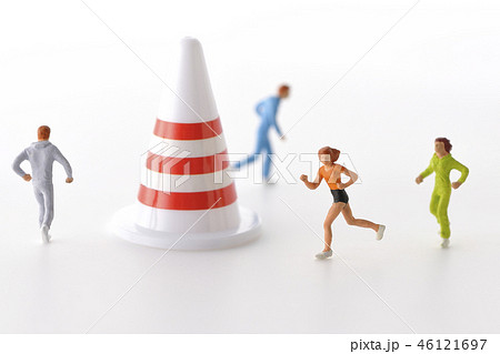 マラソン　ダイエット　折り返し地点 46121697