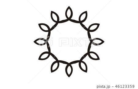 Flower Template Emblem 46123359