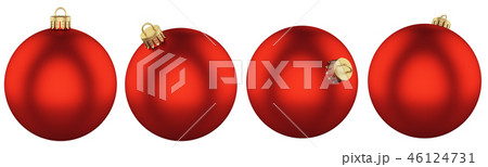 Christmas Ball Set Isolated on White Background Christmas Ball Set Isolated on White Background 46124731