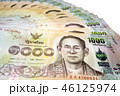 1 thousand baht banknotes put on white background 46125974
