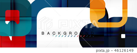 Square geometric background, multicolored template for business or technology presentation or web 46126149