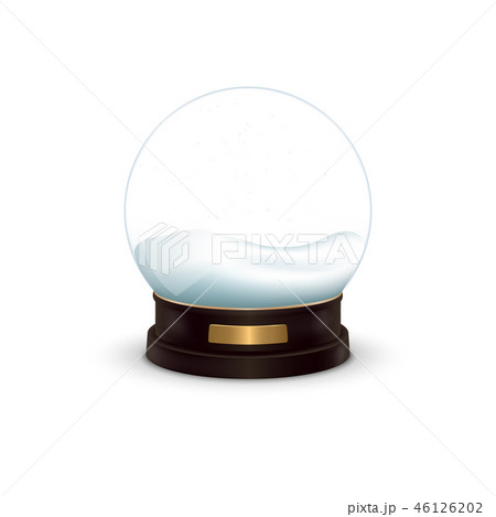 Snow Globe Winter Realistic Snow Globe With のイラスト素材