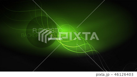 Neon lines wave background. Abstract composition Neon lines wave background. Abstract composition 46126403