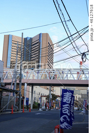 都市風景（東京都、築地、冬） 46127618