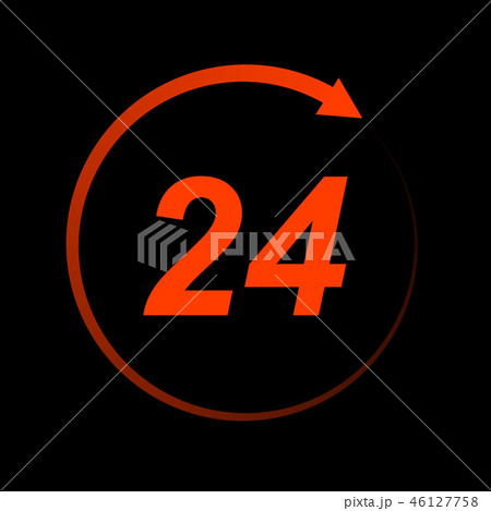 twenty four hour icon 46127758