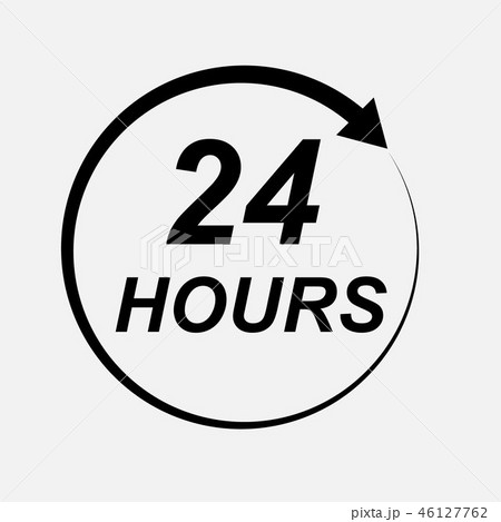 twenty four hour icon twenty four hour icon 46127762