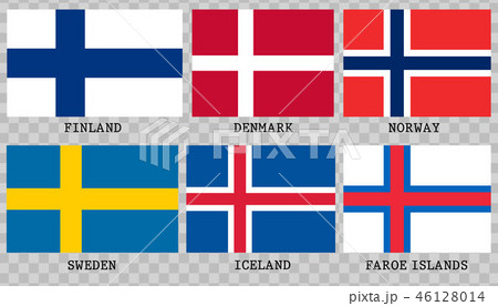 Simple flags of Scandinavia 46128014