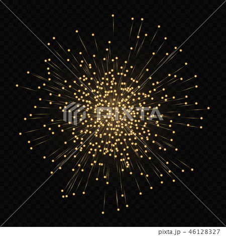 golden decorative elements over black background. golden decorative elements over black background. 46128327