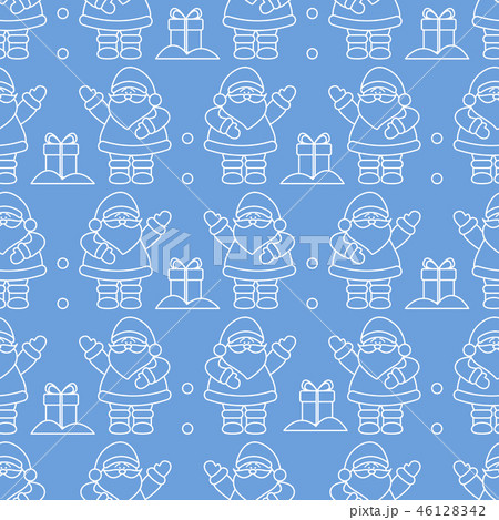 Christmas, New Year 2019 seamless pattern 46128342
