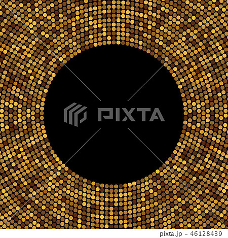golden decorative elements over black background. golden decorative elements over black background. 46128439