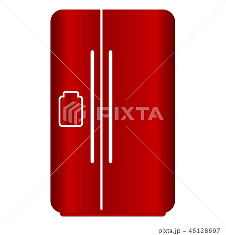 Refrigerator icon on white. Refrigerator icon on white. 46128697