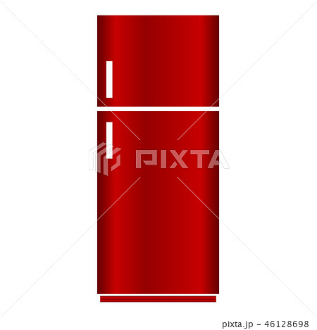 Refrigerator icon on white. 46128698