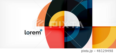 Multicolored round shapes abstract background 46129498