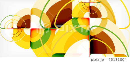 Circles and triangles geometric abstract background. Trendy abstract layout template for business or 46131004