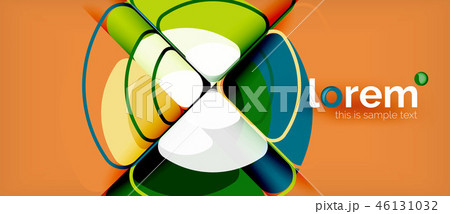 Circles and triangles geometric abstract background. Trendy abstract layout template for business or 46131032