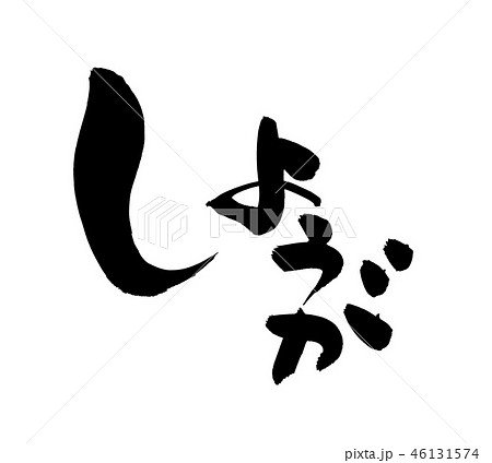 筆文字 しょうが 生姜 食べ物 イラスト 筆文字 しょうが 生姜 食べ物 イラスト 46131574