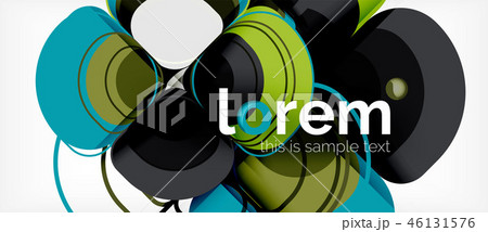Abstract background - geometric multicolored round shapes composition. Trendy abstract layout Abstract background - geometric multicolored round shapes composition. Trendy abstract layout 46131576