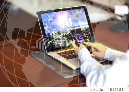 知見　モバイル　スマホ　AI　5G　コントロール　操作　画面　解除　ロック 46131814