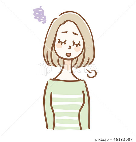 ストレス　ため息　女性 46133087