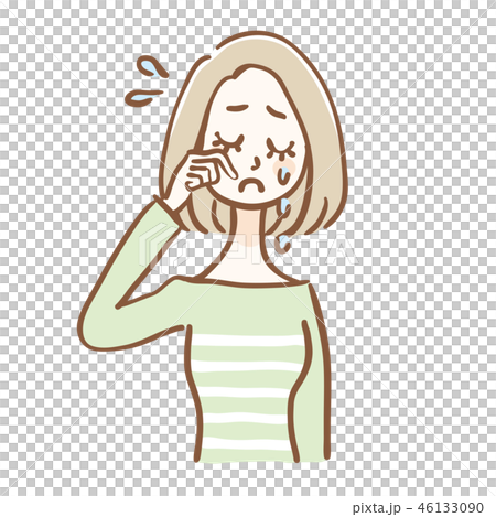 不安 泣く 女性 不安 泣く 女性 46133090