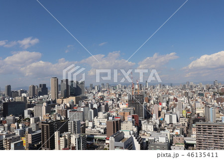 通天閣からの大阪の風景 46135411