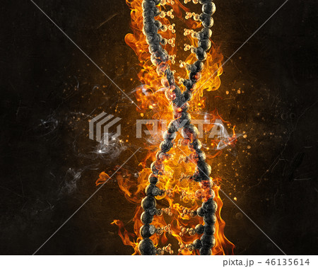 DNA burning in fire 46135614