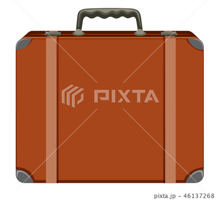 A vintage suitcase on white background 46137268